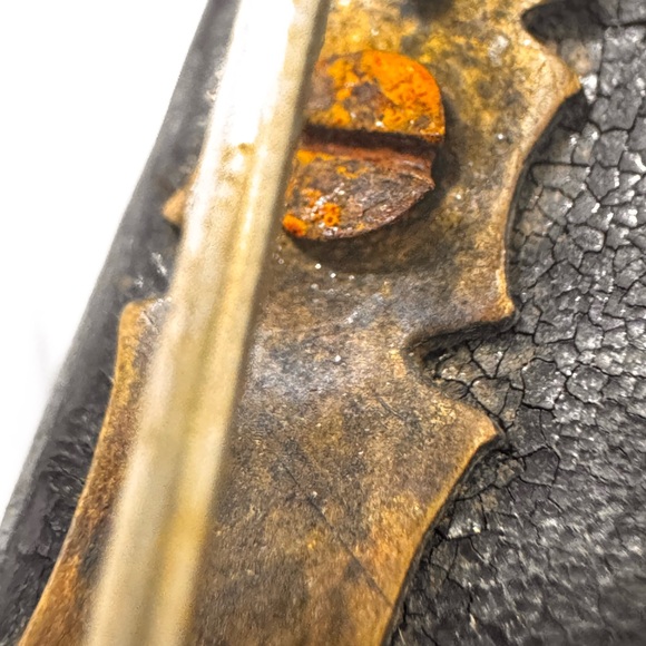 Antique Brooch Mourning victorian gutta percha love token - Picture 7 of 16